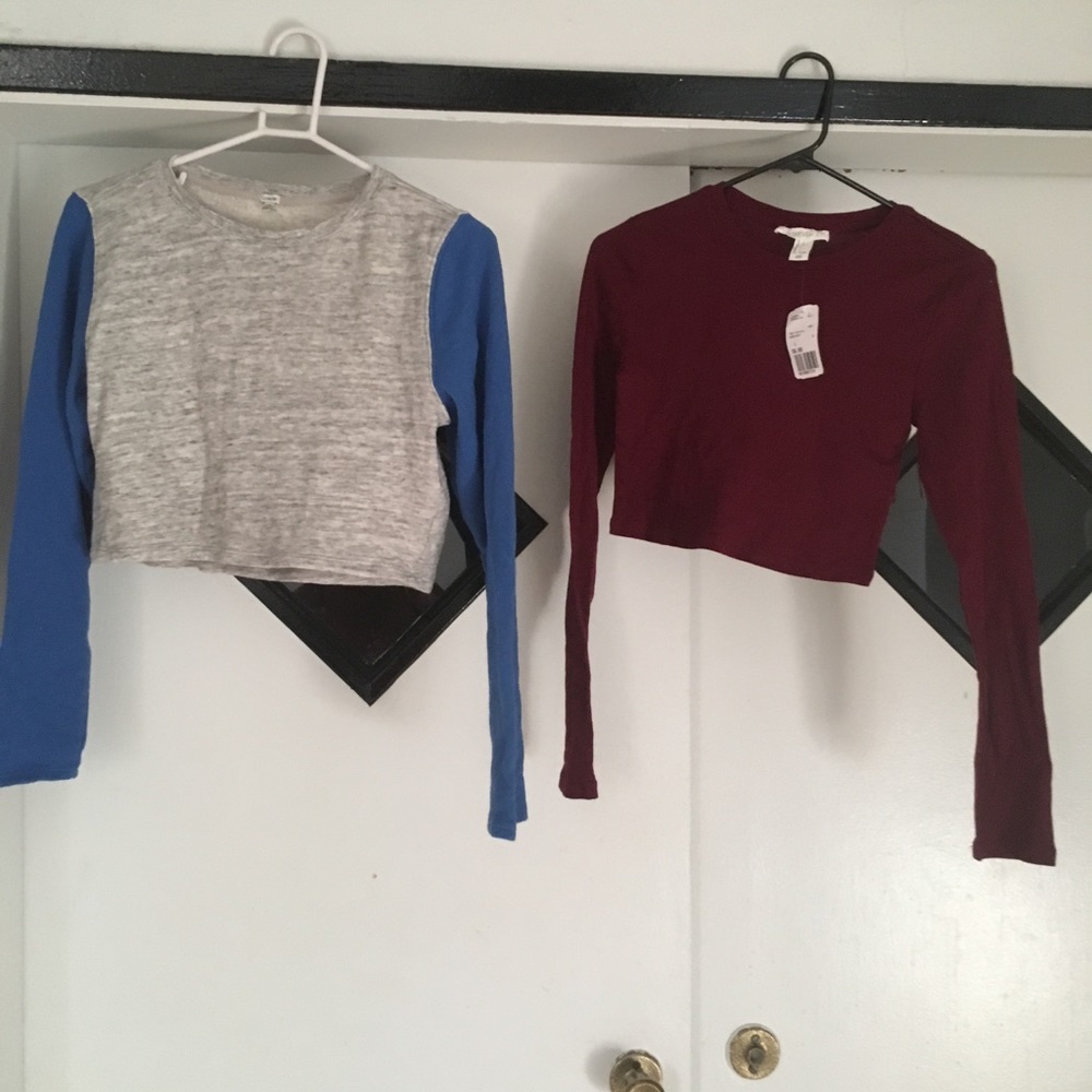 Crop tops long sleeve